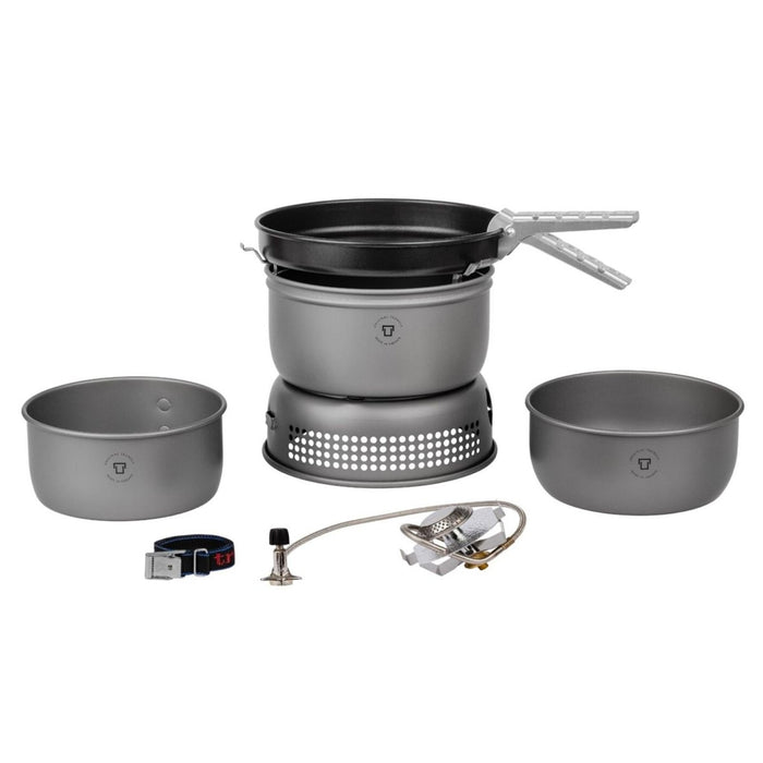 Set fornello Trangia in alluminio leggero anodizzato duro, padella antiaderente da campeggio all'aperto - GoMilitar