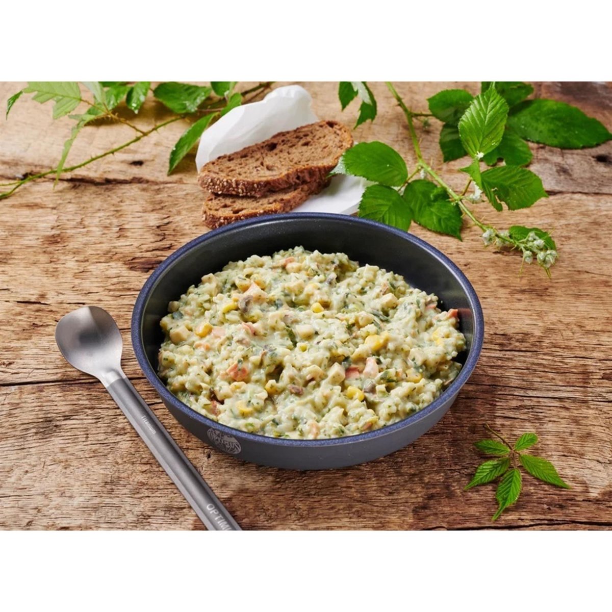 Trek'n mangia il pasto principale pollo cremoso alimento disidratato per escursioni per trekking all'aperto