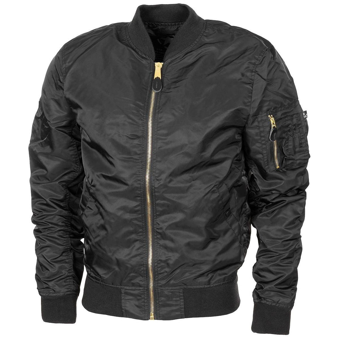 Giacca militare statunitense Airformans Crew Uniform Bomber MA1 Nervo Nero antivento