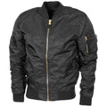 Giacca militare statunitense Airformans Crew Uniform Bomber MA1 Nervo Nero antivento
