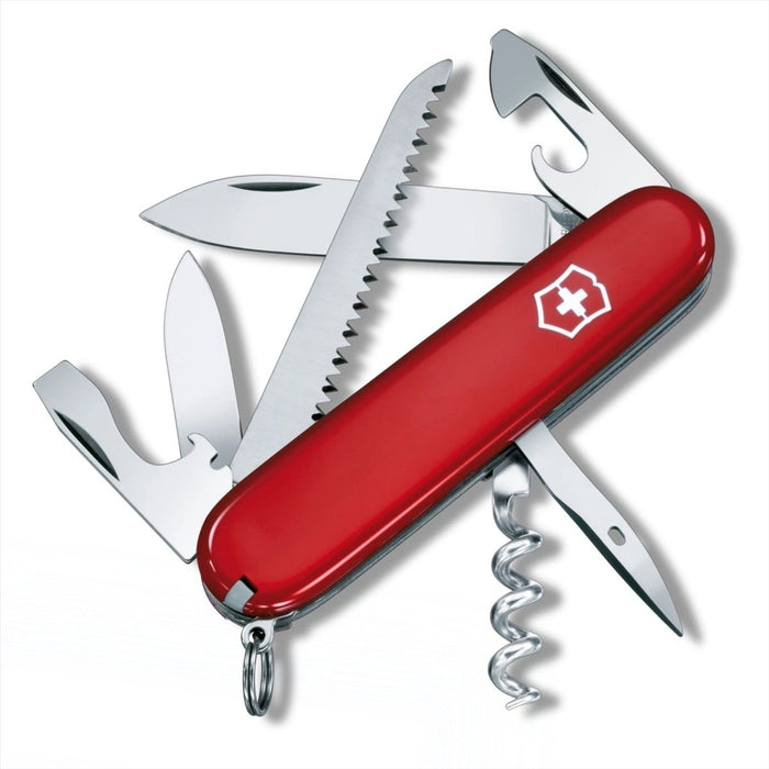 Victorinox Camper Multi Tool Knife 13 Functions 91 mm Pocket EDC Tool Red - GoMilitar