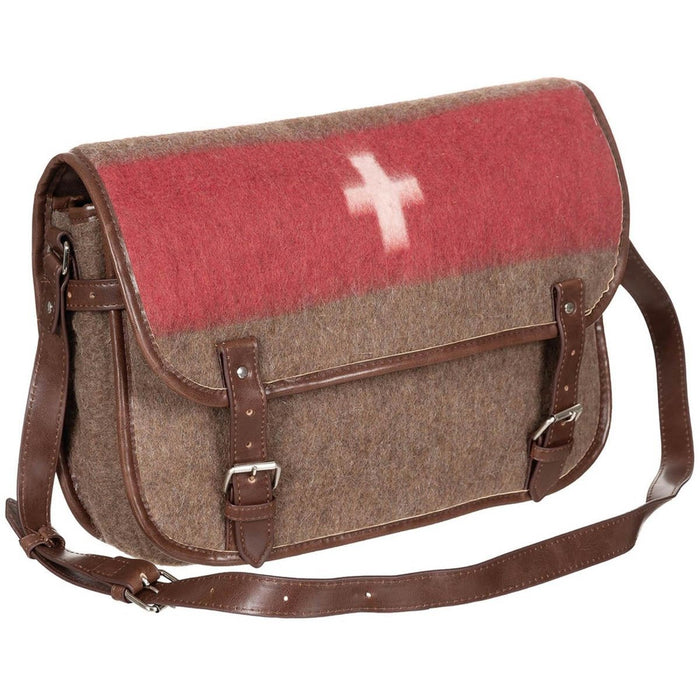 Borsa a tracolla in lana stile vintage riproduzione borsa medico paramedico di primo soccorso - GoMilitar