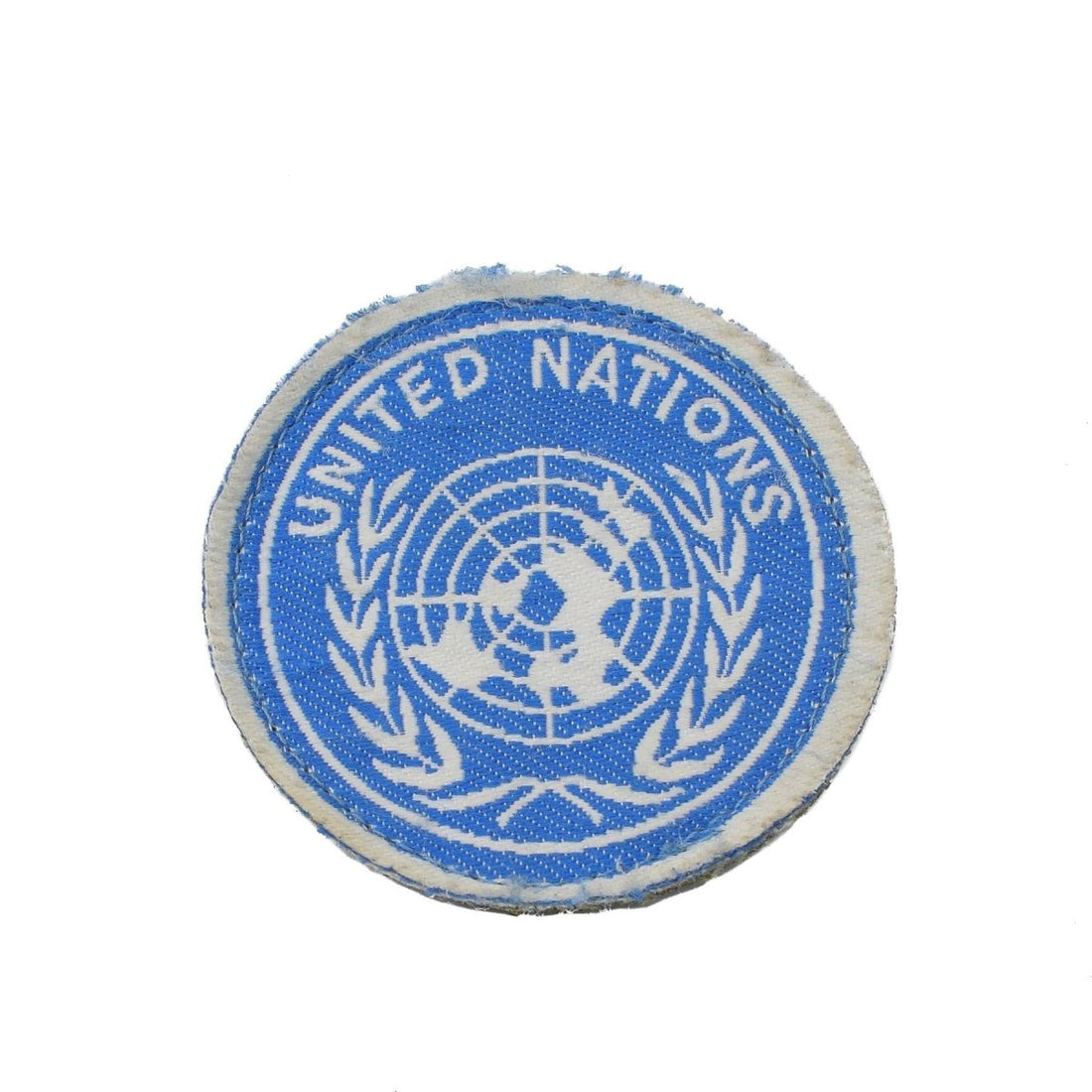 Autentico patch delle Nazioni Unite Patch rotonde in velcro patch outdoor mark blu bianco nuovo